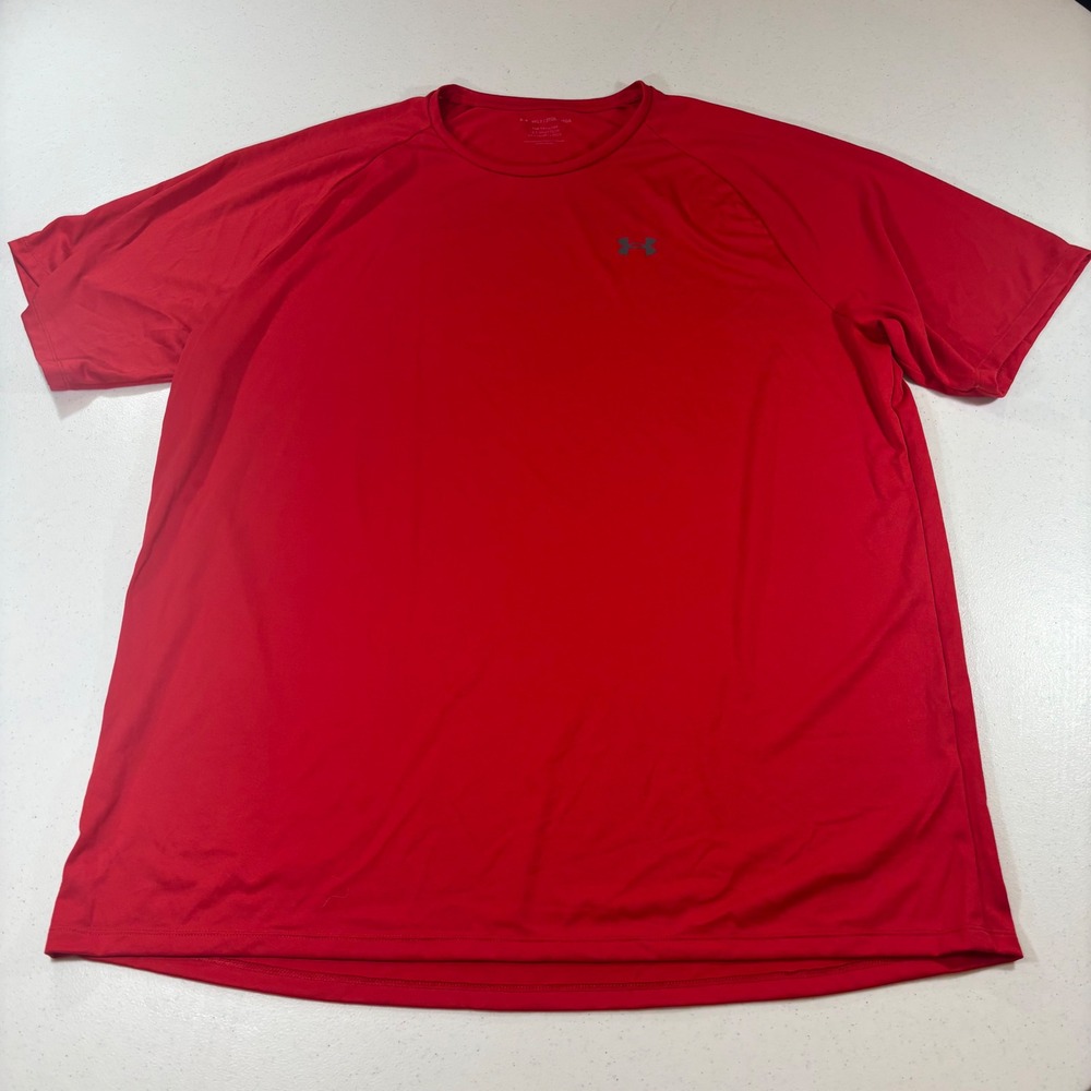 Under Armour Tech Tee Mens 3XLT Tall Red Short Sleeve Performance Shirt 101999